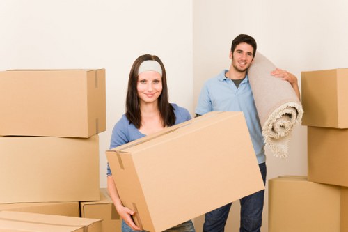 Modern transport vehicles and logistics in a commercial move